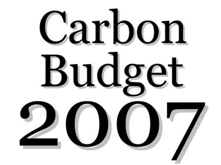 Carbon Budget 2007 prerelease