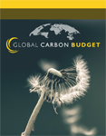 small carbon budget logo over dandelion