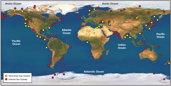 Methane Hydrate distribution