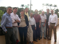 Photo of Mike Raupach with colleagues