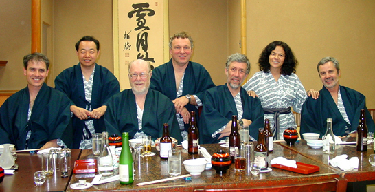 Photo of Mike Raupach with colleagues